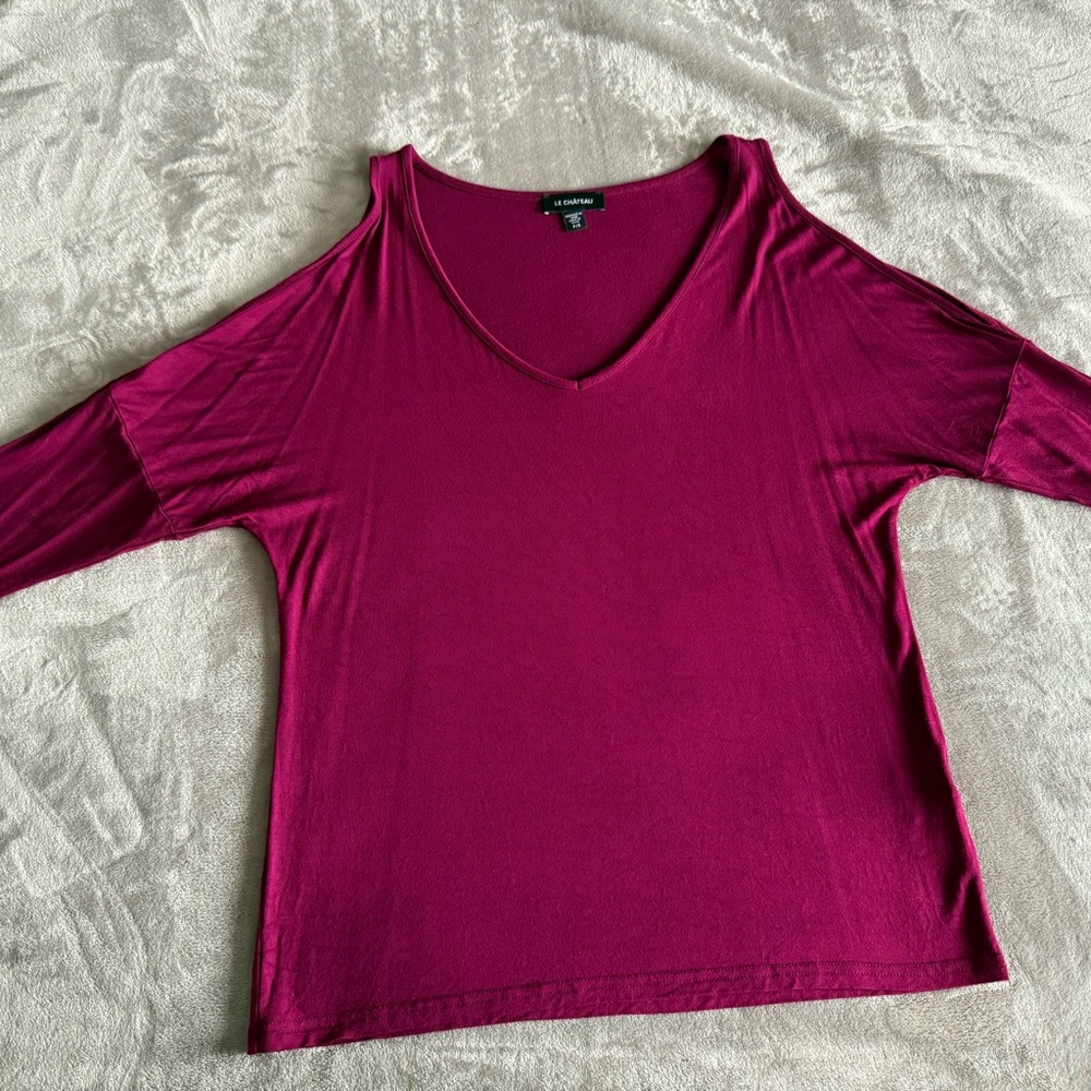 Le Chateau Cold Shoulder Blouse